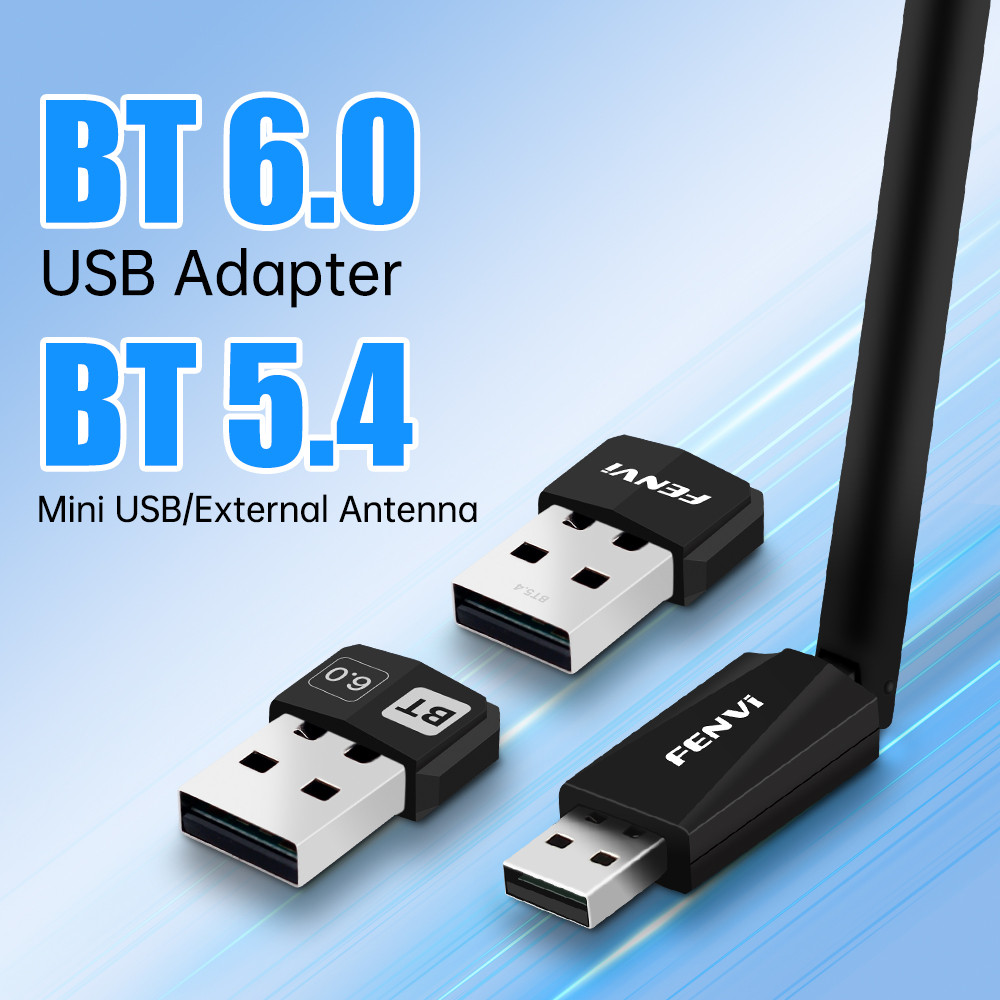 USB Bluetooth 6.0 Adapter BT6.0 BT5.4 USB Dongle PC Laptop Wireless Receiver Transmitter Driver Free