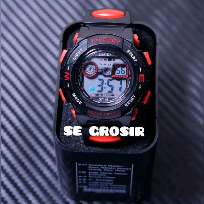 ASLI JAM TANGAN ANAK WATER RESIST/JAM TANGAN CEWEK/COWOK LASIKA 7115 READY STOCK