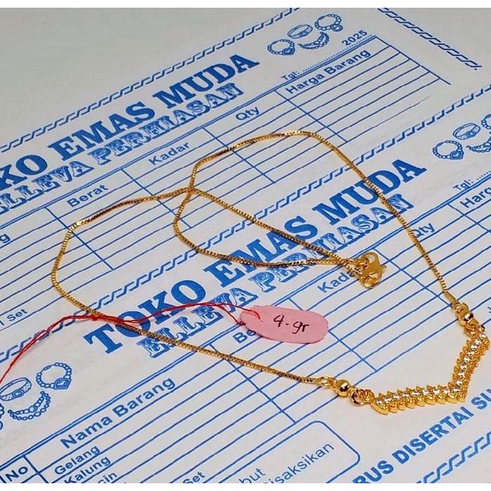Kalung Fuji Premium Perhiasan Fashion Wanita Berlapis Emas Muda Terlaris Free Surat Dari Toko