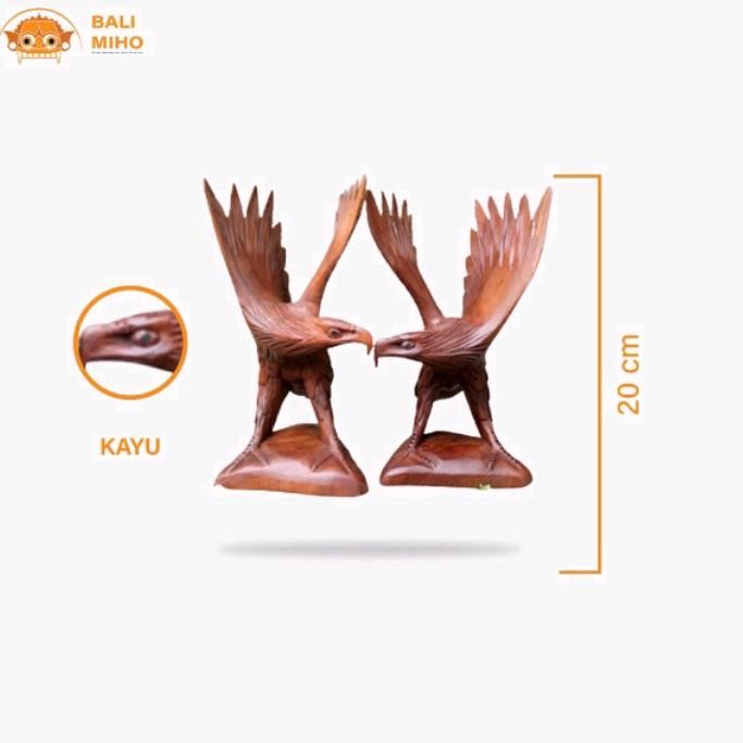 Open DS] Patung burung elang 20 cm - patung elang kayu - patung kayu