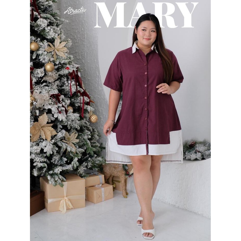 ATRACTIV Dress Natal Jumbo Wanita Dress Natal Big Size LD110 LD120 LD130 LD135 LD142 LD150 Tunik