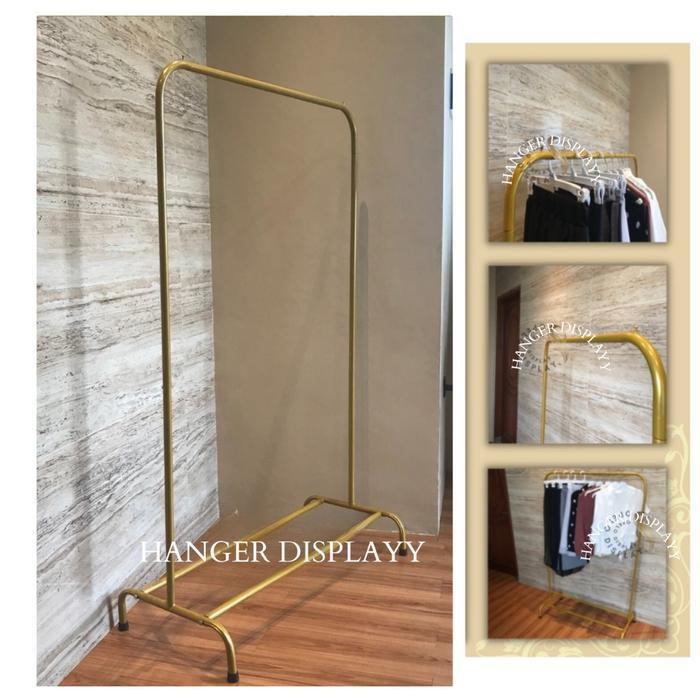 ..- Gawang Baju Gold / Emas Palang Satu Gawang Baju Besi Gold Minimalis Full Coating