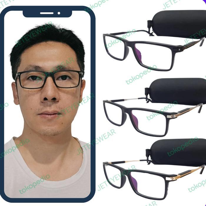 mahardika FRAME KACAMATA ANTI RADIASI PHOTOCROMIC MINUS PRIA BLUECROMIC NETRAL