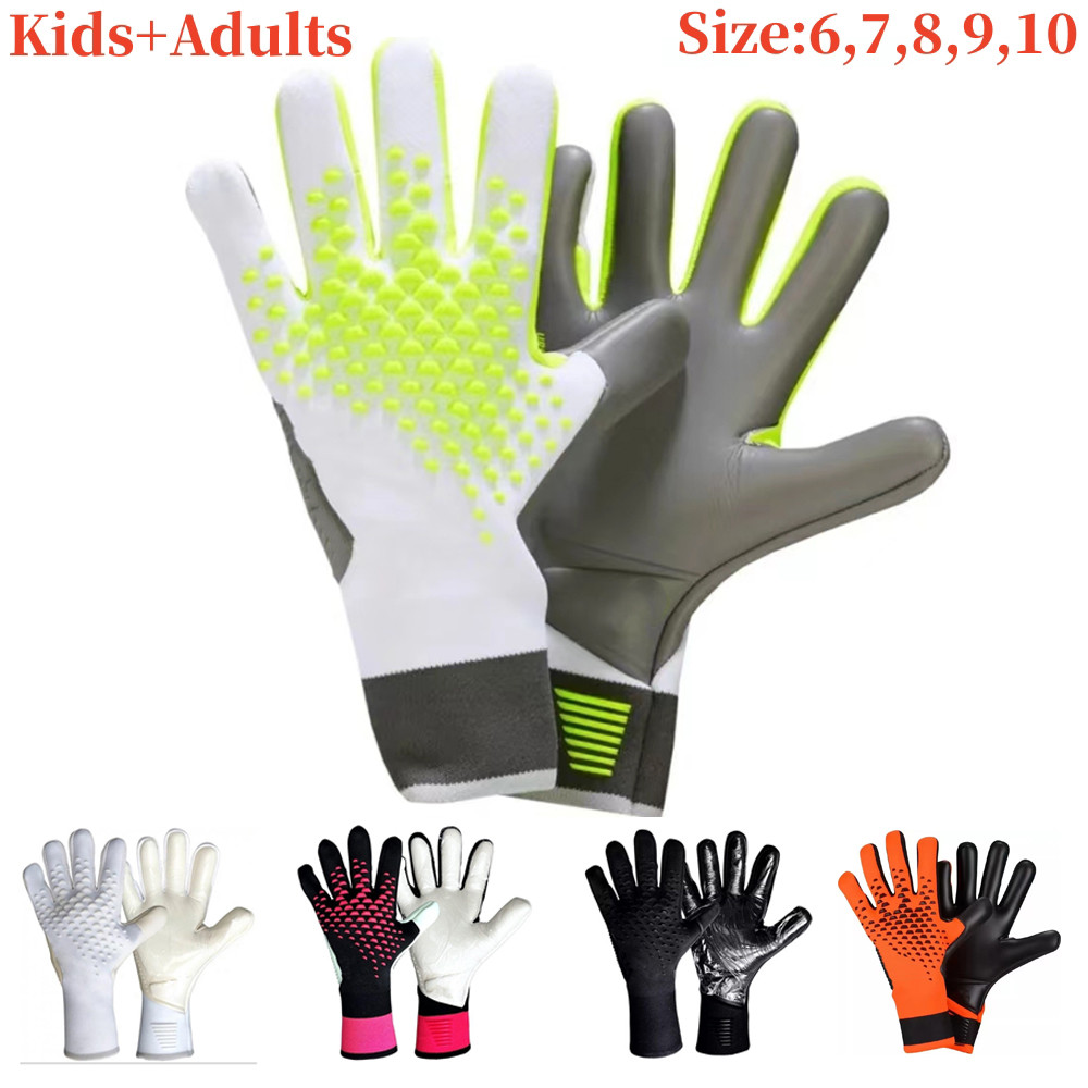 Kids Adult Goalkeeper Gloves Goalkeeper Gloves Thickened Latex Football Anti slip Protection Footbal