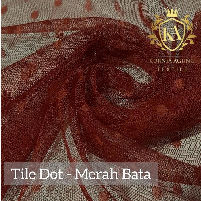 Kain Tile DOT Tulle POLKADOT warna SAGE GREEN MAUVE DENIM Halus PER 0.5m Bahan Gamis Wanita Kekinian