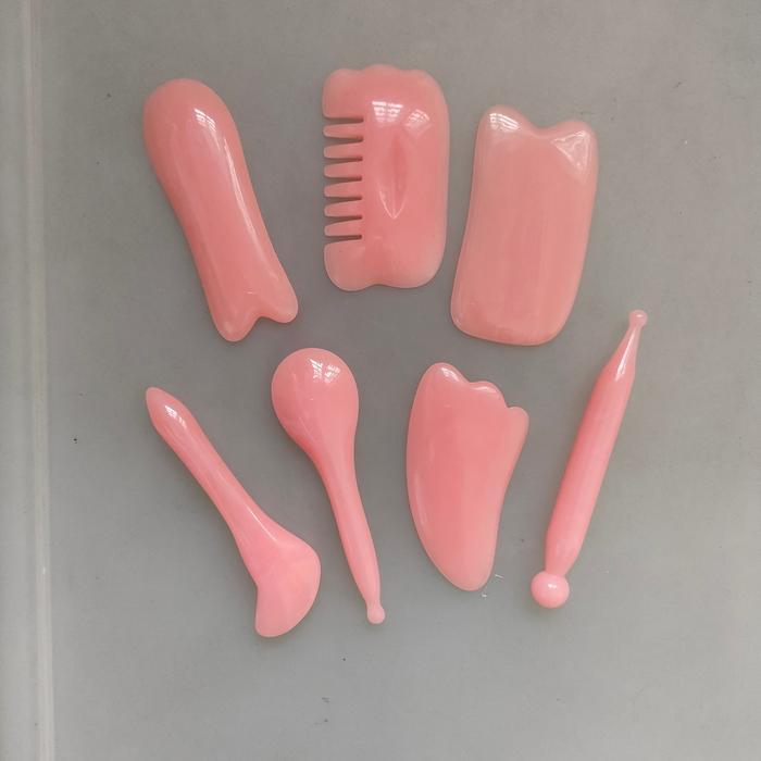 TCM GUA SHA SET ISI 7 GUASHA KERIKAN PIJAT REFLEKSI TOTOK MERIDIAN AKUPRESUR PIJAT WAJAH BADAN