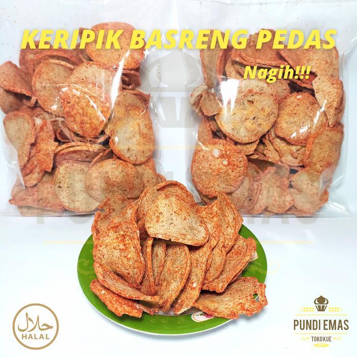 Ready Keripik Basreng Pedas Snack Kiloan / Basreng Pedas