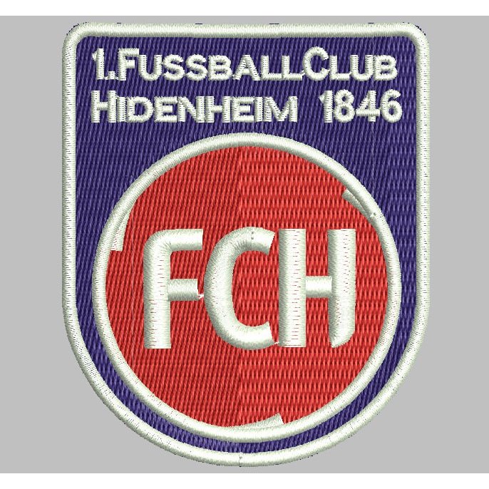 DD-234 PATCH BORDIR FCH FUSSBALL CLUB HEIDENHEIM 1846 BOLA LOGO EMBROIDERY