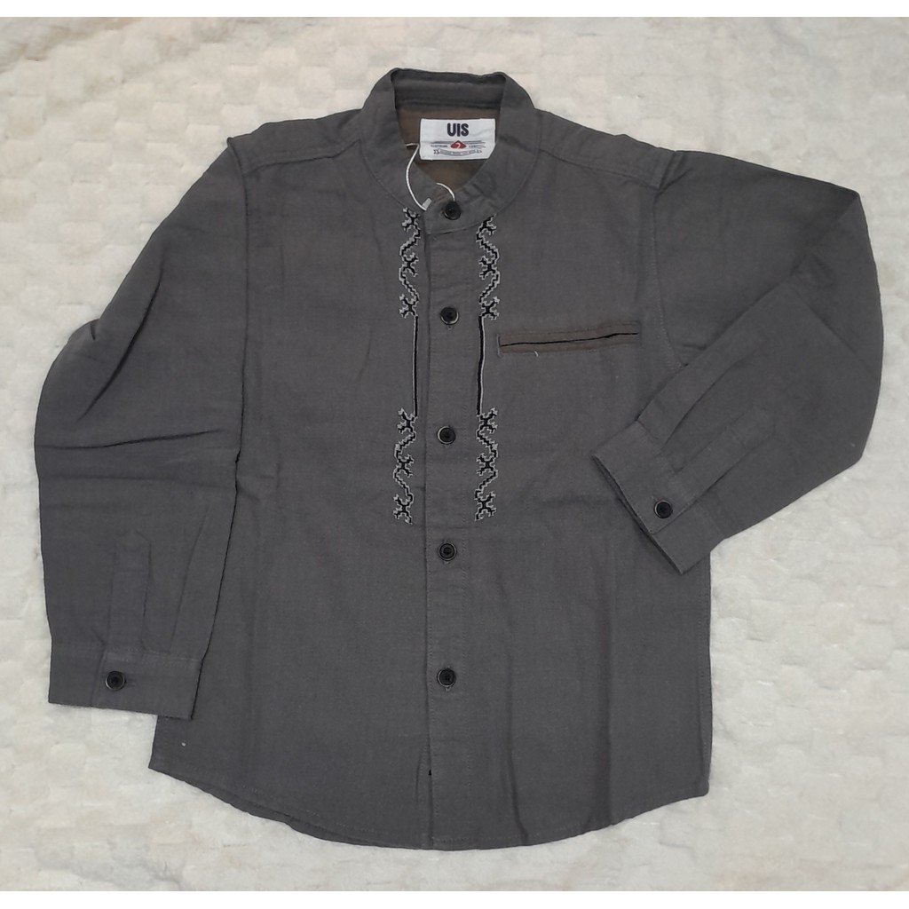 UIS KIDS Kemeja anak cowok / kemeja koko UIS bahan cotton kombinasi bordir