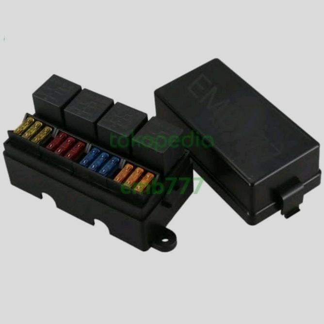 Baru Fuse Box Relay Sekering Tancep Mobil Kapal Universal Relay + Sekring Ori Berquality