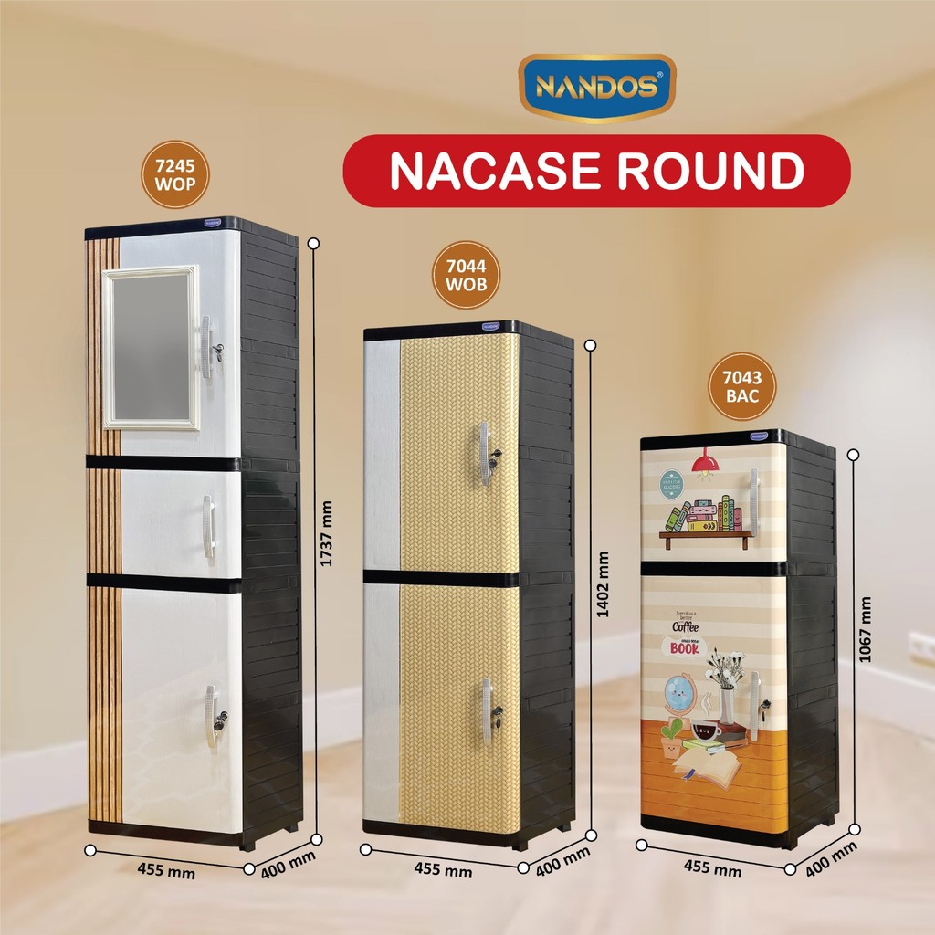 LEMARI PLASTIK NAIBA NACASE SUSUN 4 RAK SERBAGUNA MULTIFUNGSI [NAIBOX]