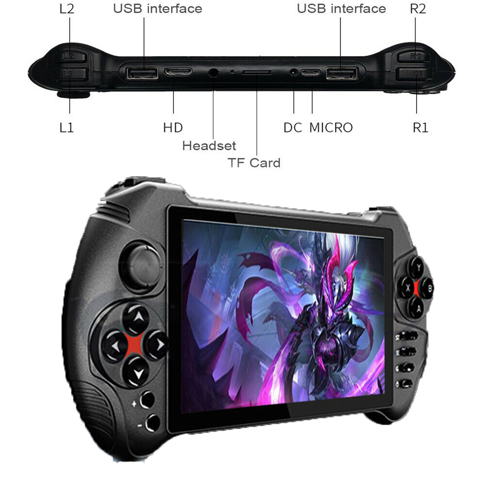 X15 Android Handheld Touch Screen Game Console WiFi HD Video Game Player 5.5-inch MTK8163 2G RAM 32G