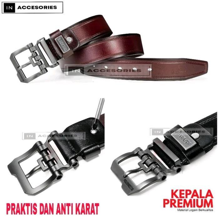 FREE TAS SELEMPANG IKAT PINGGANG PRIA KULIT ROBOT SABUK PRIA Sabuk kulit GESPER KULIT MEN Aksesoris