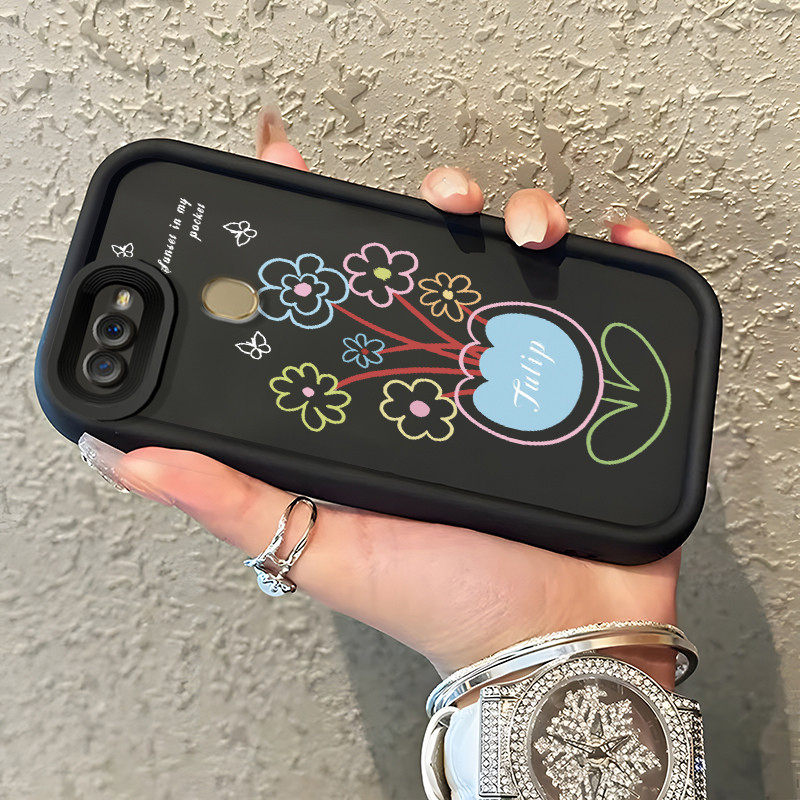 Casing Hp OPPO A7 OPPO A5s OPPO A12 OPPO A12S A11k Case Casing Menggambar payung pola HP Kasing Sili