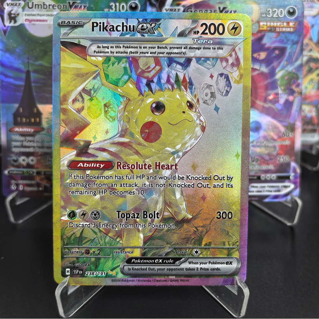 PTCG Pokemon Collection Cards Pikachu Umbreon Gengar Latias GX EX V MAX RARE Self Made Single Cards