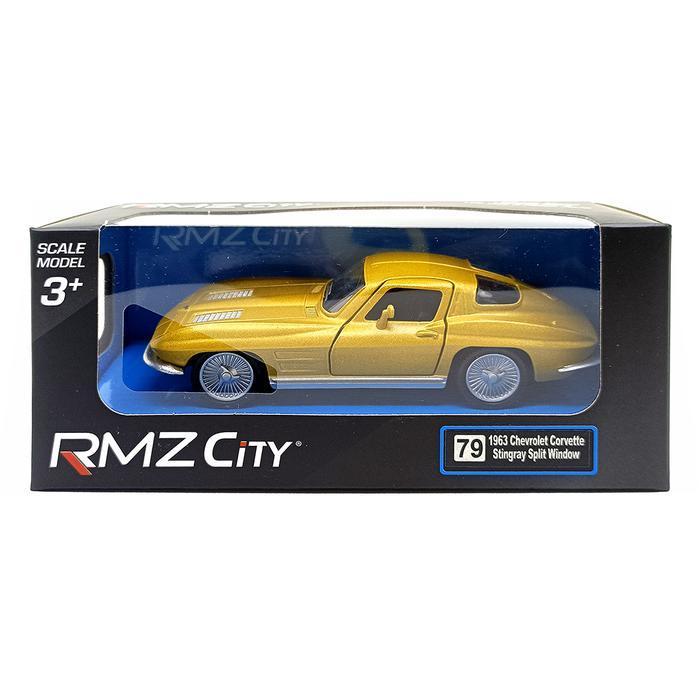 RMZ CITY CHEVROLET CORVETTE STINGRAY 1963 GOLD MAINAN DIECAST MOBILAN