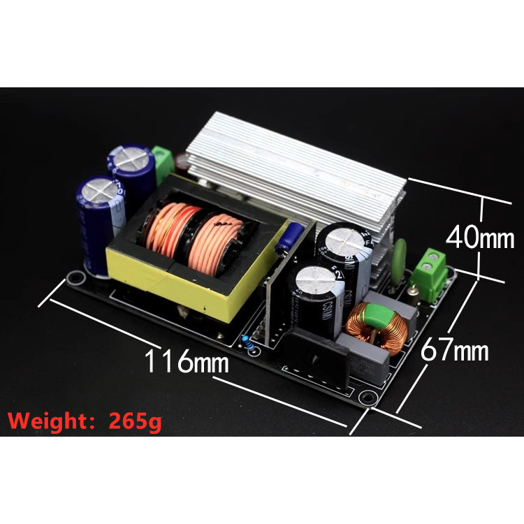 600W LLC Power Amplifier Switching Power Supply Board Dual Output +-30-80V DIY Audio Amplifier Power