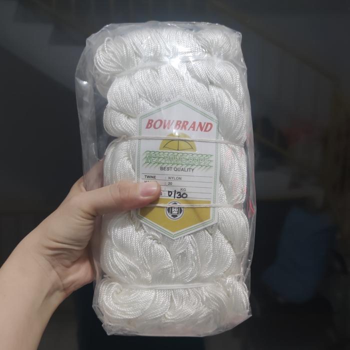 Benang Rajut Nylon D30 Putih / benang nilon / nylon thread / BOW BRAND Premium Quality Putih Tebal
