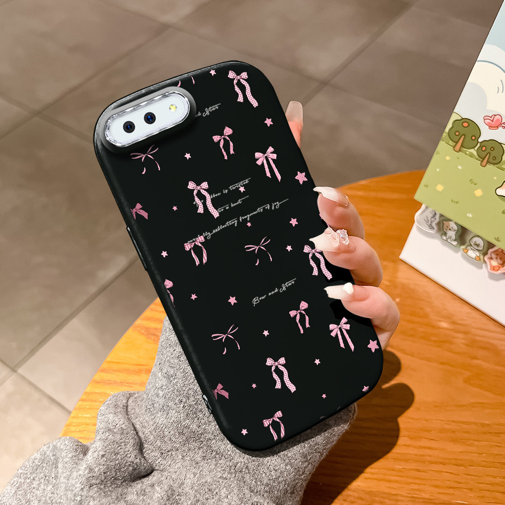 Casing Hp Untuk OPPO A3S A12E Soft Cesing Phone Case Pink Bow PDD 6102 Softcase Silikon Kesing