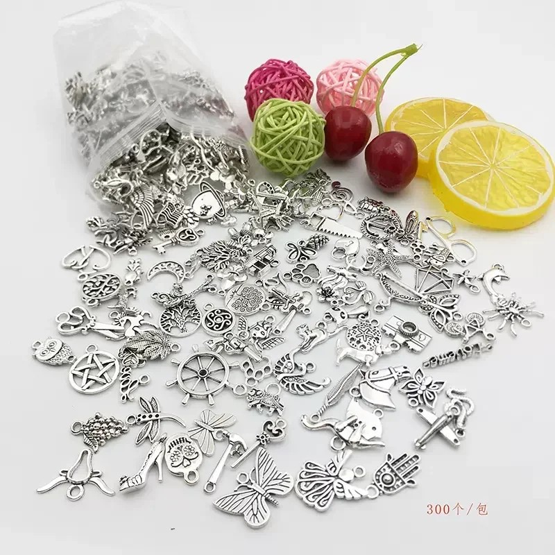 200/90pcs Tibetan Silver Mixed Pendant Animals Charms Beads for Jewelry Making Bracelet Earrings