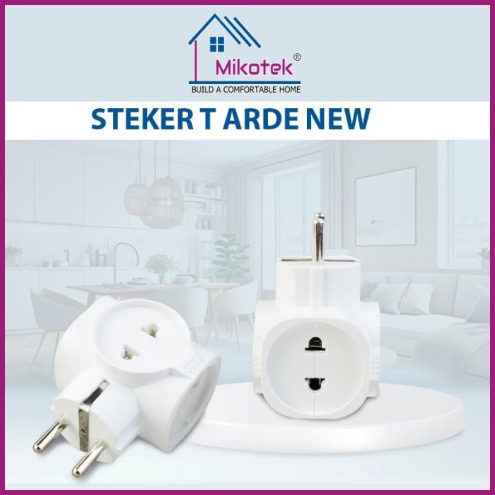 Steker T Multi Mikotek / Steker T Datar 4 Lubang Colokan MT-7899K SNI