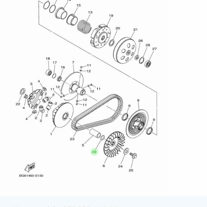 SPECIAL Washer Ring Bosh Rumah Roller Xmax X max Asli ori Yamaha 90201 23801