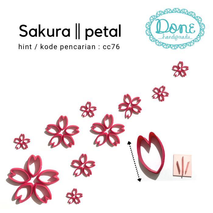 done handymade cetakan clay cetakan polymer clay Sakura petal cookie cutter clay cetakan fondant