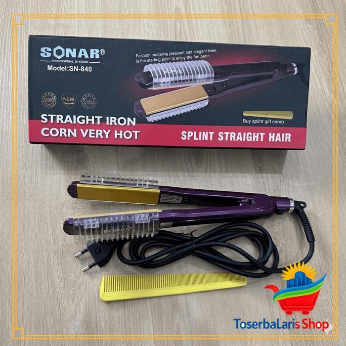 Catok Sonar SN 840 2in1 Pelurus & Blow Curl Rambut Praktis Cepat Panas Sonar SN-840 Hair