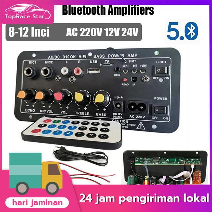 Amplifier Bass Penuh Subwoofer Amplifier Mini Bluetooth 8-12 Inci Amplifier untuk Speaker AC 220V