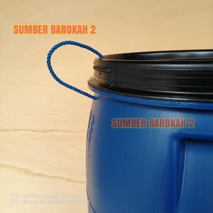 tong sampah,tong 80L,tong biru,gentong air dan drum - Biru+tali tutup