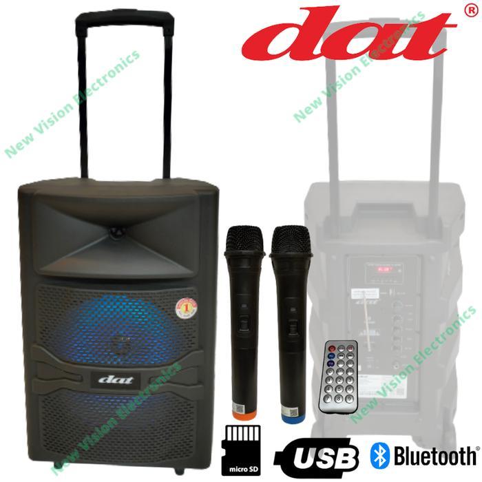 Dat Dt-1210 Ft (12") Speaker Wireless Meating Dat Portable Dat 1210 Ft 12Inch Bluetooth Karaoke Bass