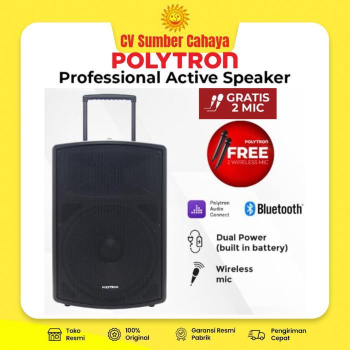 Polytron Speaker Aktif 15 Inch PAS PRO15F3 Bluetooth Indoor Outdoor PASPRO15F3 PAS PRO 15F3 - varian