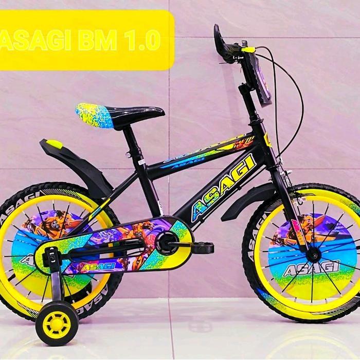 TERLARIS Sepeda BMX 16" Kekar Anak 5-8 Tahun Roda Bantu Frame Tinggi