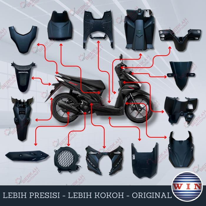 Official Full Fullset Cover Dek Dasbor Body Kasar Honda Beat Led Deluxe K1A Original