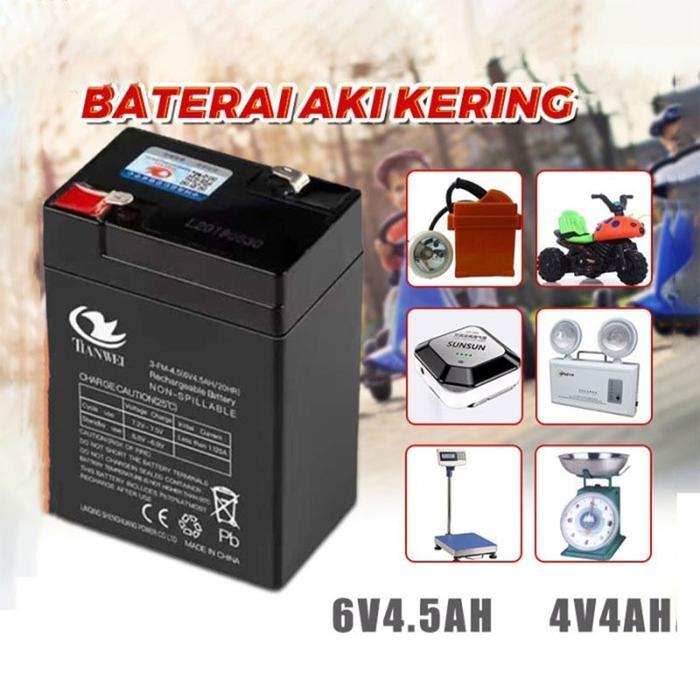 Cethomarket- Aki Kering 6V 4.5Ah/ Aki Kering Genset 12V12Ah 12V8Ah 4V 4Ah/Aki Timbangan Digital Vrla