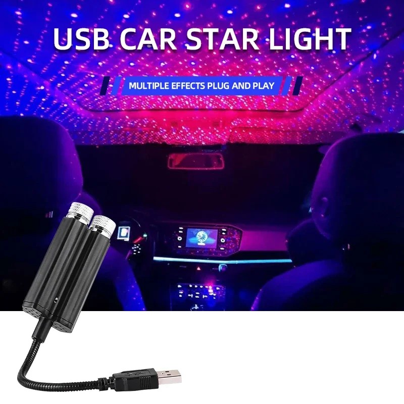 Car Starry Sky Top USB Starry Sky Light Laser Projection Decorative Light Car Roof Starry Sky LED
