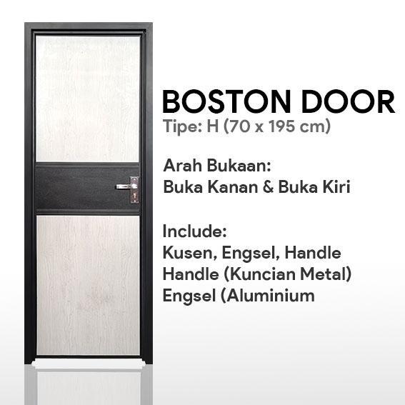 Boston H Door / Pintu Kamar Mandi / Alphamax Aluminium Ukuran 70X195