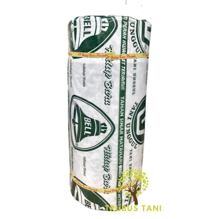 Promo Mulsa Bell 1 Roll 18Kg - Lebar 100Cm - Plastik Mulsa Hitam Perak Mulsa Silver Plastik
