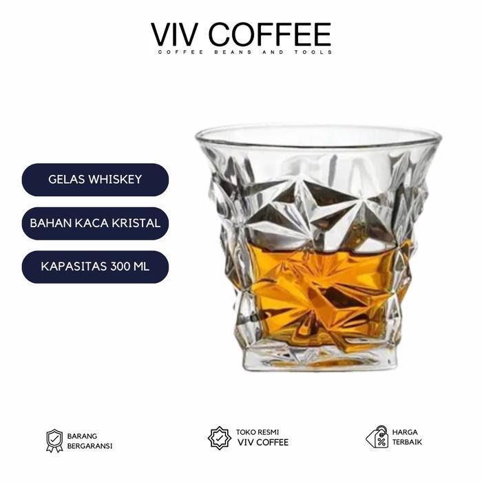 Gelas Kaca Whiskey Old Fashioned Crystal Glass 300Ml