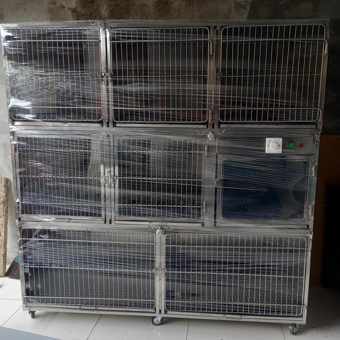 DP kandang Kucing anjing stainless steel