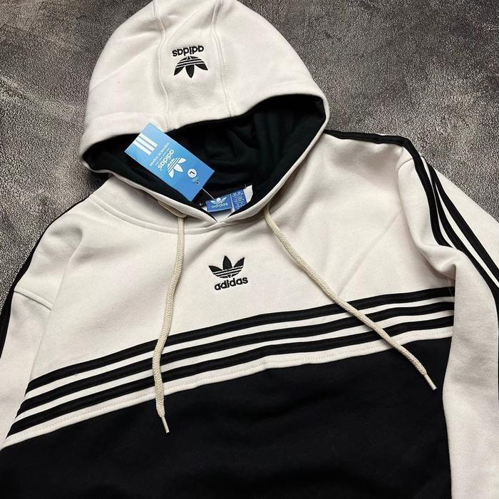 Diskon Jaket Sweater Hoodie Vintage Stripe Comby Adidas Fullebel Termurah