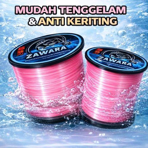 Senar Pancing Senar Pancing Kuat Anti Keriting Pink Roll Besar Zawara Fishingline