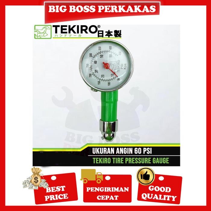 TEKIRO pengukur tekanan angin ban 60 psi / tire pressure gauge dial