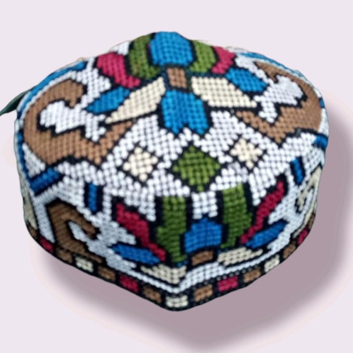 ORIGINAL PECI KOPIAH SONGKOK PAKISTAN WARNA / PECI KOPIAH UZBEKISTAN TERLARIS Bordir Muslim Unik