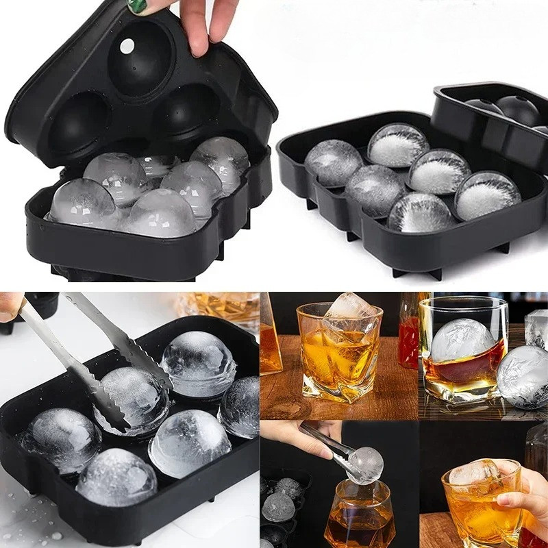 Wholesale Ice Cube Silicone Ice Cube Tray Big Ice Mold Cube Ice Whiskey Ice Reusable Ball for Mold