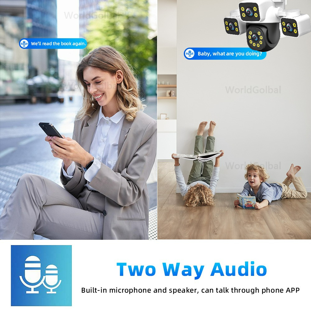 Tuya 15MP Three Lens 10MP Dual Lens Tuya Wifi Camera PTZ Outdoor Wireless Security Camera AI Human