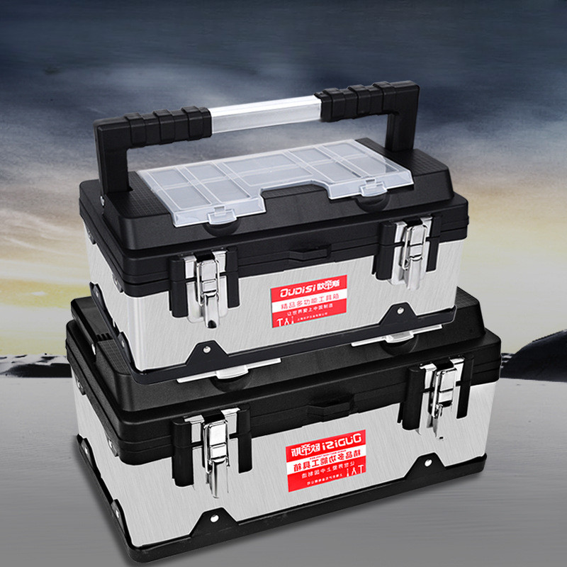 Stainless Steel Toolbox Industrial Grade Multifunctional Toolbox Hardware Portable Electrician House