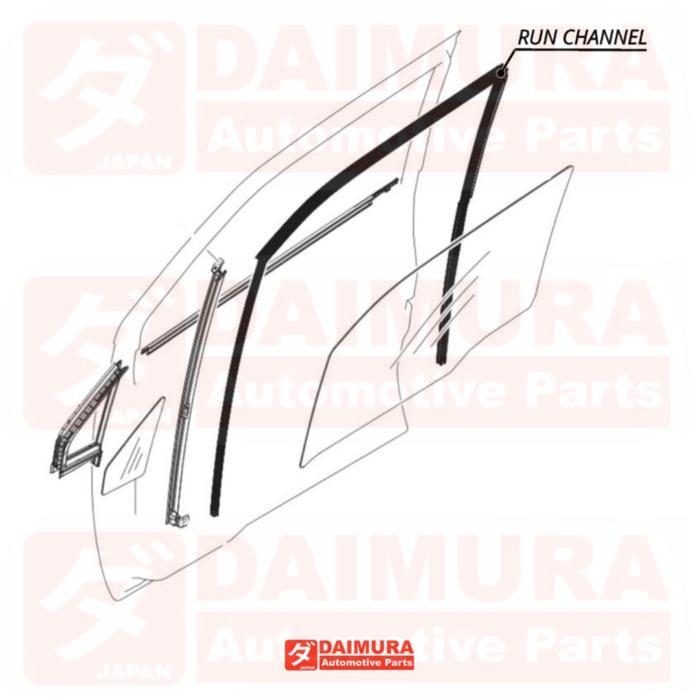 KARET RUN CHANNEL CHANEL KACA PINTU L300 DIESEL BENSIN SOLAR PICKUP BOX MINIBUS KARET REL KACA PINTU