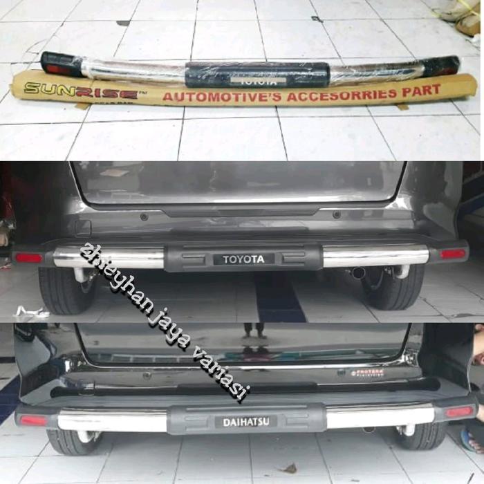Bemper belakang stainless calya / sigra