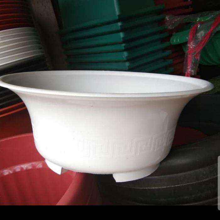 pot tanaman bonsai 40 cm putih-pot tanaman murah